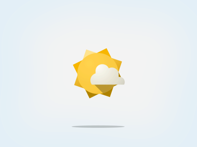 Google Weather GIF 2d adobe after effects animation clouds flat gif google icon illustrator motion photoshop sun weather