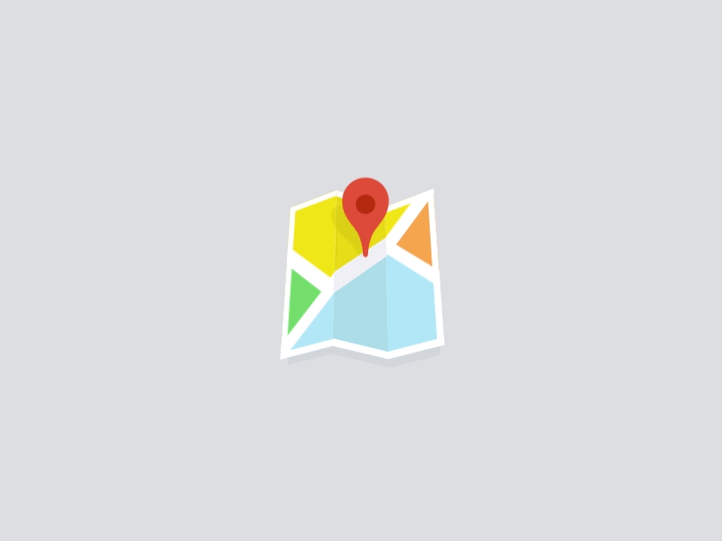 Map Icon - GIF animation flat gif icon illustrator map maps pin vector