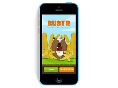 Bustr: The Bulldog bulldog dog flat game gaming illustrator iphone jump menu photoshop runner vector