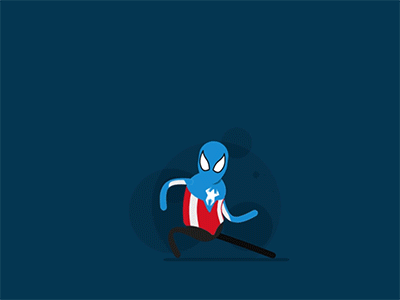 Captain Spiderman animation captain america gif spiderman