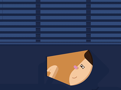 Insomnia animation flat design gif night vector