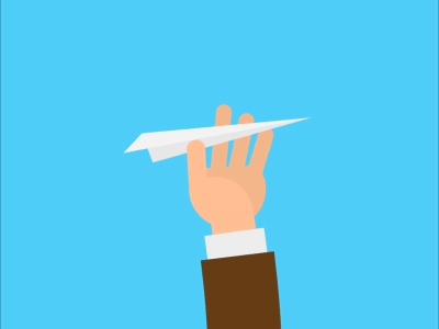 Paper Plane Note animation gif paper airplane