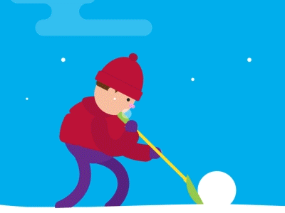 The snow storm is coming! animationcharacter gif shovel snow