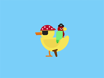Pirate Ducky 2d character animation ducky pirate quak rubber ducky