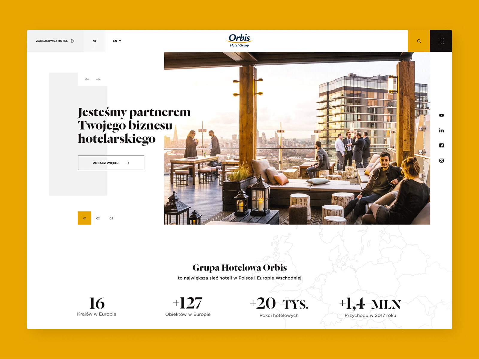 Orbis Hotel Group Home Screen concept design home interface minimal ux ui web web design website