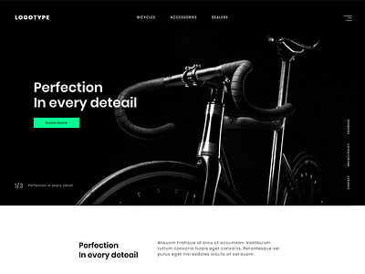 Bike Landing Page High Contrast