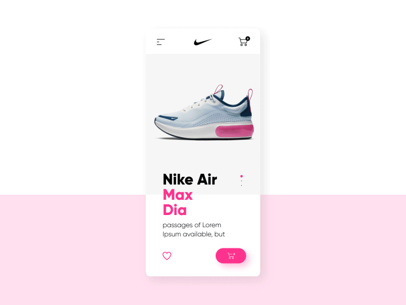 Nike Mobile App Concept Animation animation concept design interaction mobile animation mobile app nike air ui ux