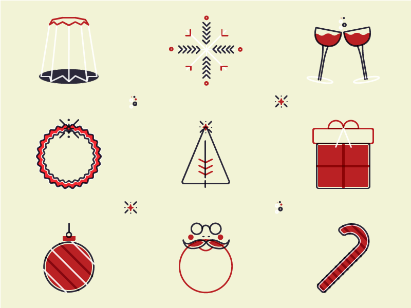 Christmas Icons christmas icon noel merry snow balls candy jingle santa claus