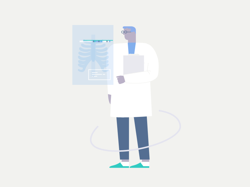 X-ray & Doctor pastel tech glitch man character x ray health doctor healtcare