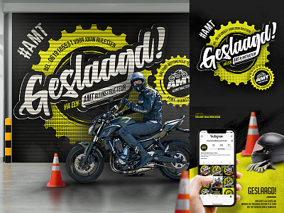 Awesome Motorcycle Team branding concept design driving license graphic design key visual learning logo motorbike motorcycle motorcycle licence motorcycles try a bike visual