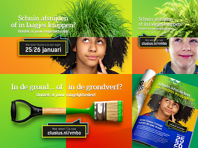 Clusius College - Recruitment Campaign. branding campaign clusius college design graphic design green key visual visual