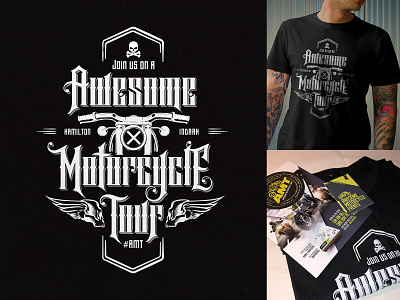 Awesome Motorcycle Tour - T-Shirt design.