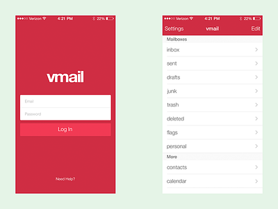 Maill App Redesign app design ios7 mail redesign vmail