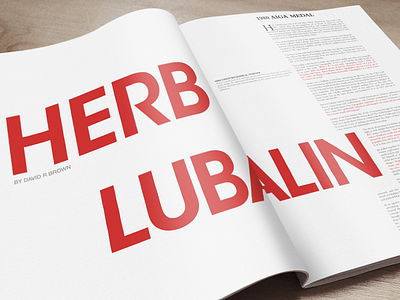 Herb Lubalin magazine spread
