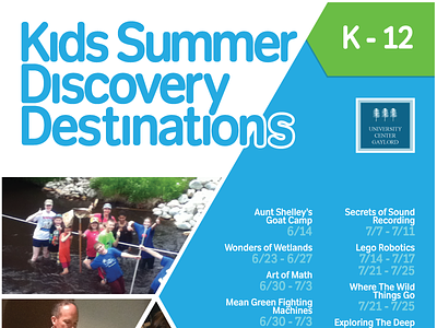 Kids Summer Discovery Destinations event flyer flyer kids camp poster typography