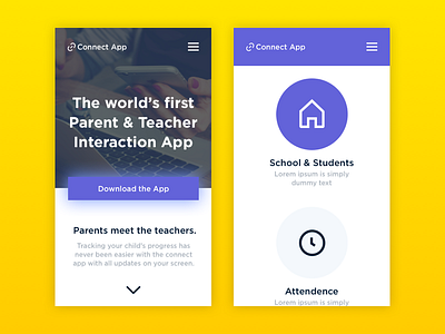 Connect App Rebound app connect app mobile parents rebound teachers ui web app