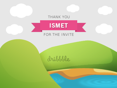 Thank you, Ismet dribbble ismet scenic thank you vector
