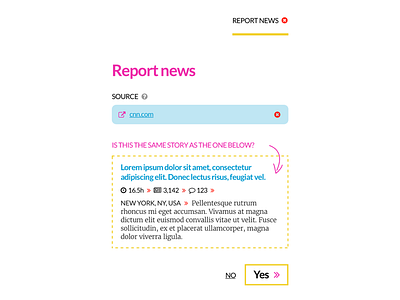 nwzer - Report News dialog ai journalism mobile news reddit responsive ui user generated content ux wip