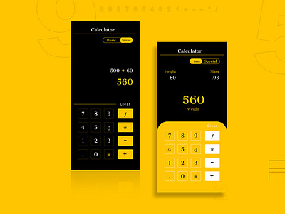 MULTI-FUNCTION CALCULATOR APP app calculator clean color creative figma graphic design mobile ui design