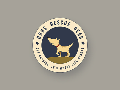 Dogs Rescue Gear - Brand Logo app branding clean design flat icon identity illustration logo minimal type ui vector web