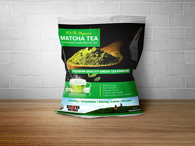 Tea Pouch Bag Product Packaging Label Design