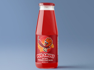 Hot Sauce Bottle Product Label Design