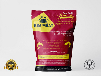 Sea Meat Prodact Label Design Mockup