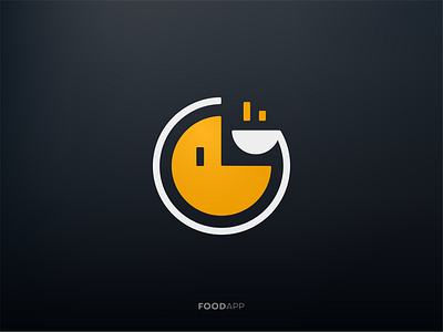 Food App Icon appicon branding clean creative favicon flat food futuristic icon identity logo minimal minimalism simple smart smile ui vector
