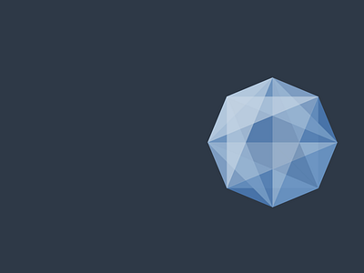 FANCRANKED Logo blue blues gem gems geometric geometry logo shapes triangle triangluation