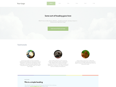 Super Simple Landing Page [Free PSD] blog flat free landing minimal page psd template ui web website