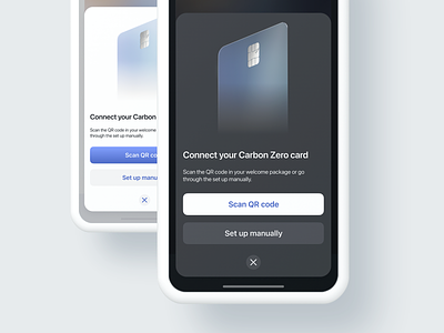 Connect Card bottom sheet card connect credit card design finance financial app ios light light and dark minimal qr scan simple ui ux