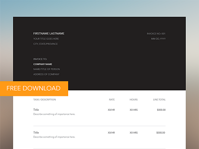 Invoice UI [Free Download] [Illustrator] free illustrator invoice minimal mockup simple ui