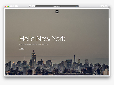 Hi NYC! city header landing page new york city nyc web web design webpage