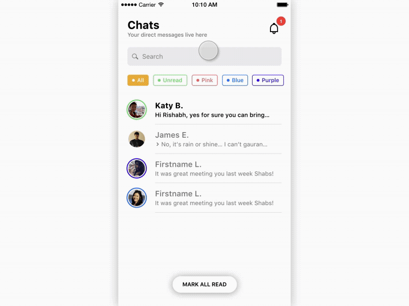 Prototype: Bottom Sheet Chat Options