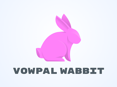 Vowpal Wabbit (Machine Learning Library) Logo animal data science icon logo machine learning pink rabbit