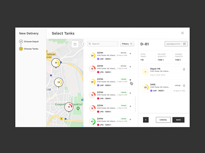 Design evolution of delivery creation/editing flows considering