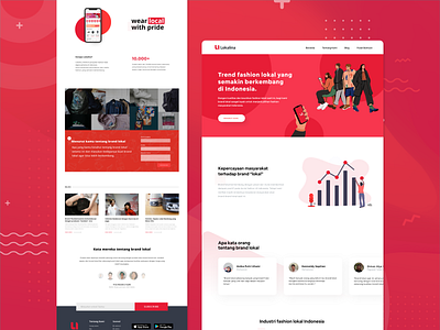 Lokalina Landing Page brand branding design development illustration landing page lifestyle ui ux website website design