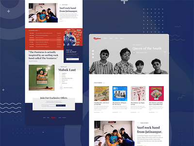 Panturas Landing Page band beach design development landing page lifestyle music typography ui ux website