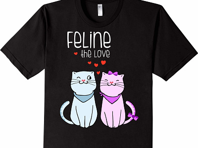 Feline the Love adobe illustrator cc illustration tshirt design vector