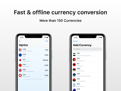 Uprice – currency converter apple converter currency design finance flat ios iphone minimal mobile uiux