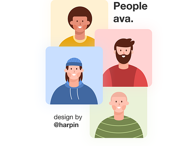 People ava design flatdesign graphic design illustration vector