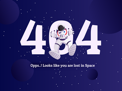 DailyUI 8 - 404 Page Not Found 404 dark design graphic design illustration night space typography ui