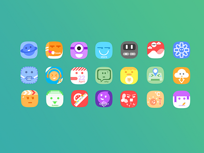 Original 21 cartoon icon ui ux 图标 设计