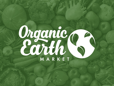 Organic Earth Market - Logo branding design earth grocer grocery store halifax health food logo design market nova scotia organic supermarket typography