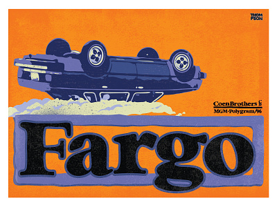 F A R G O coen brothers digital illustration fargo movie poster plakatstil
