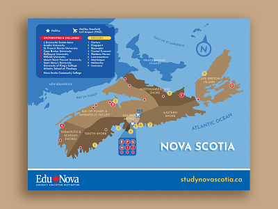 Schools & Beaches Map atlantic canada canada canadian maps maritimes nova scotia social media campaign