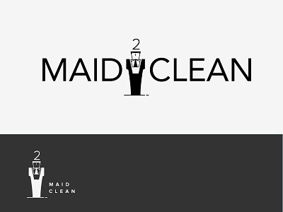 Maid 2 clean Logo illustration logo