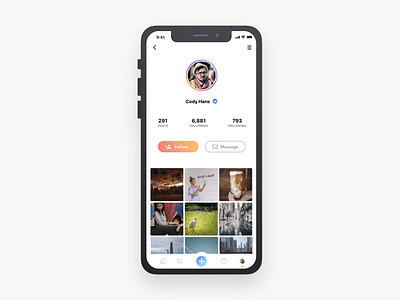 Instagram mobile app design