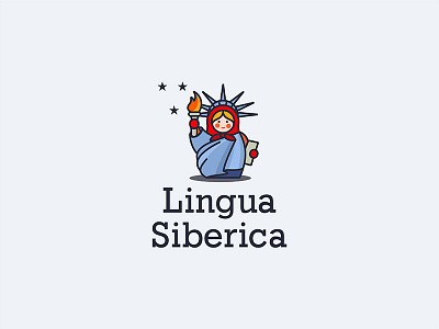 Lingua Siberica america english language language learning lingua logo russia siberica statue