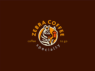 ZEBRA COFFEE animal coffee coffee to go cup fast food food logo specialty coffee tie zebra